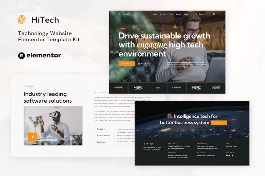 Product preview supplied for HiTech - IT Solutions & Services Elementor Template Kit