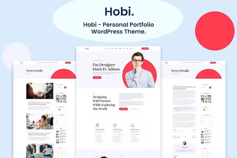 Hobi - Personal Portfolio WordPress Theme