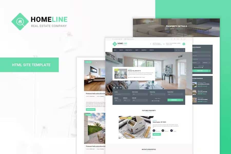 Homeline - Modern Unique Real Estate Template listing image