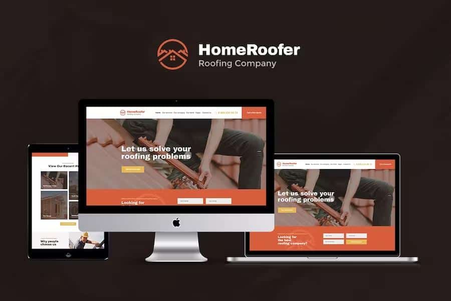 HomeRoofer - Roofing Company Services & Construction WordPress Theme