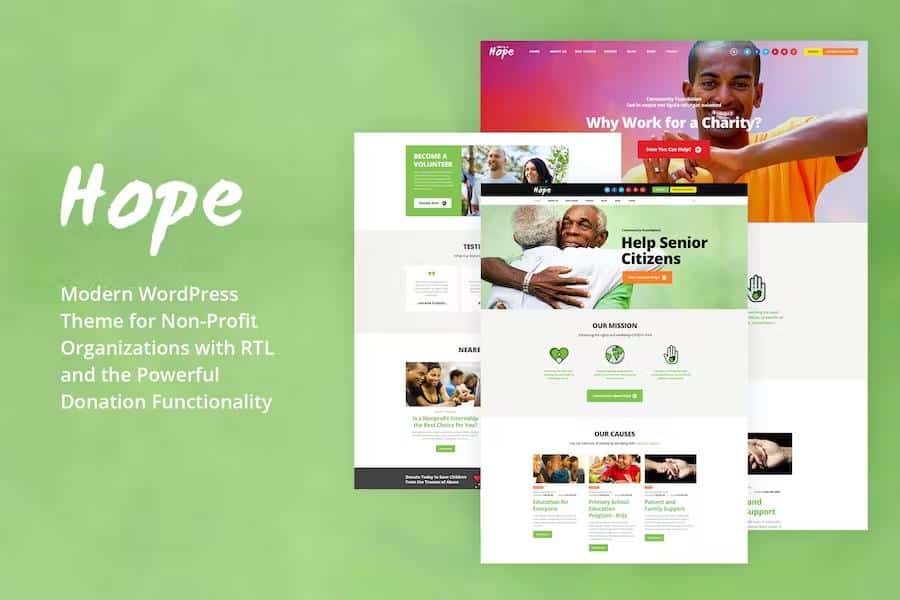 Hope - Non-Profit, Charity & Donations WordPress Theme + RTL