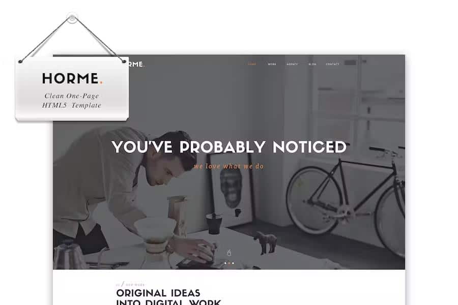Horme - Clean One Page HTML5 Template