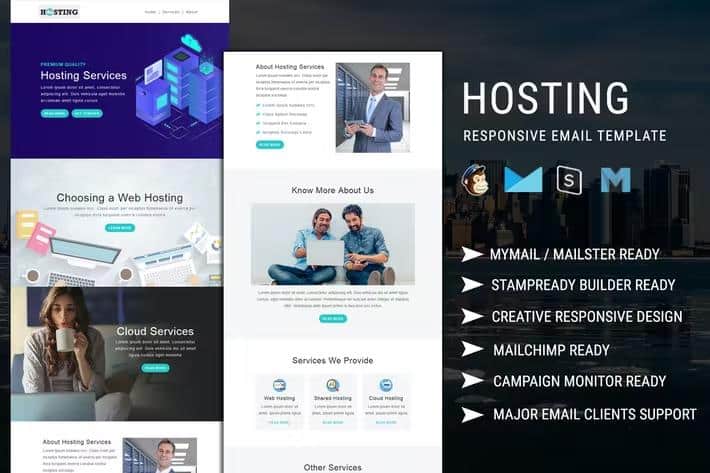 Hostinger - Multipurpose Responsive Email Template for Web Hosting Business
