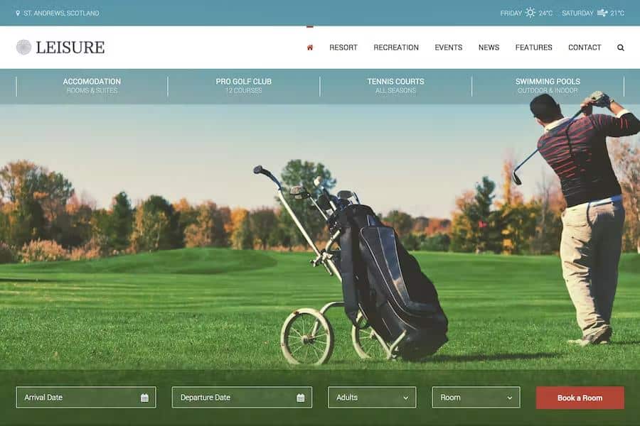 Leisure - Hotel, Resort & Spa HTML Template