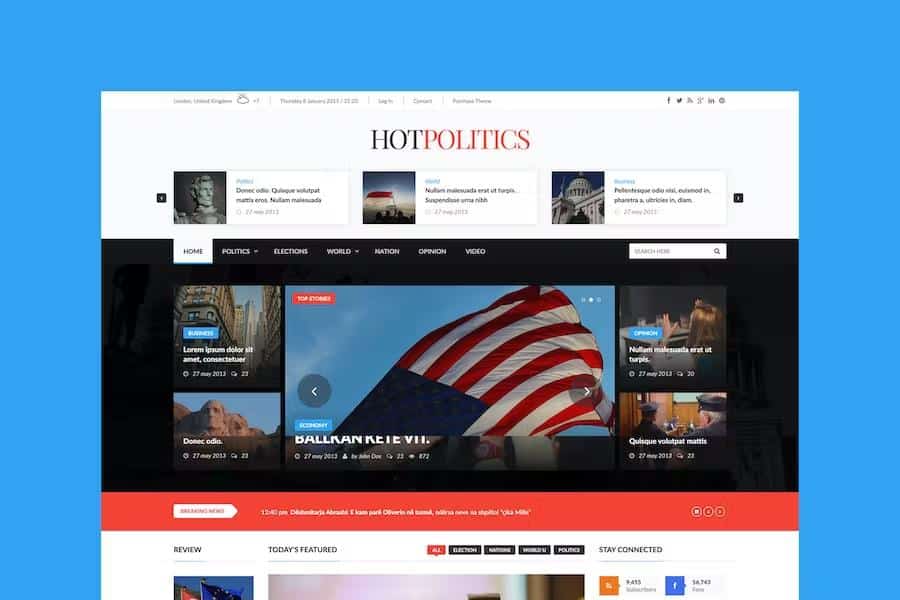 Hotmagazine - News & Magazine HTML Template