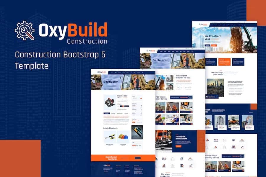 House Builder Website Template HTML Version - OxyBuild