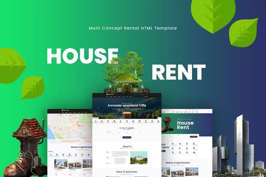 HouseRent - Multi Concept House, Apartment Rent HTML Template