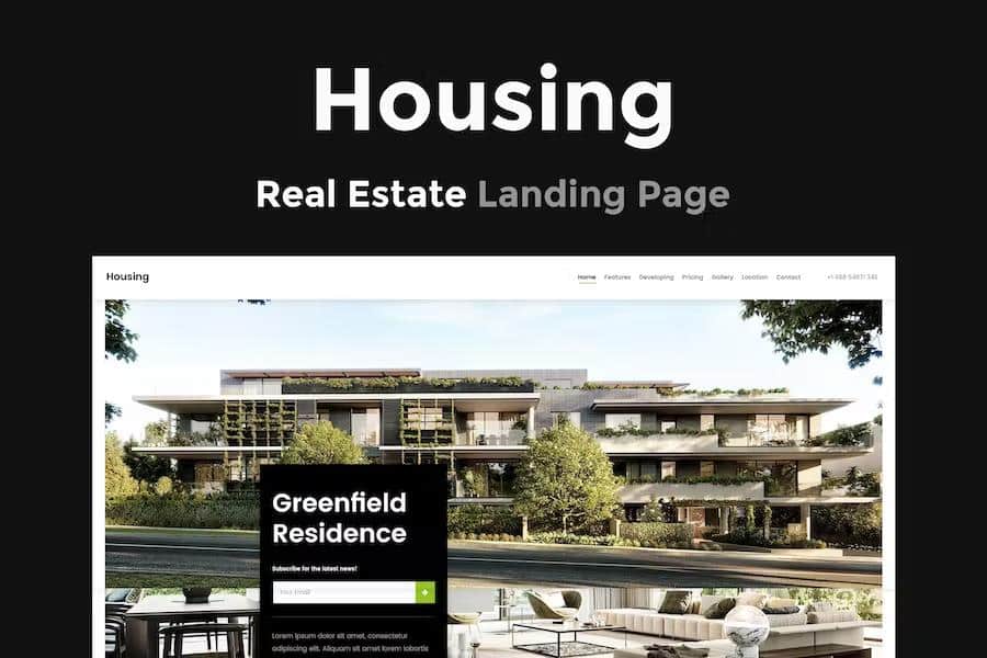 Housing - Real Estate Landing Page Template