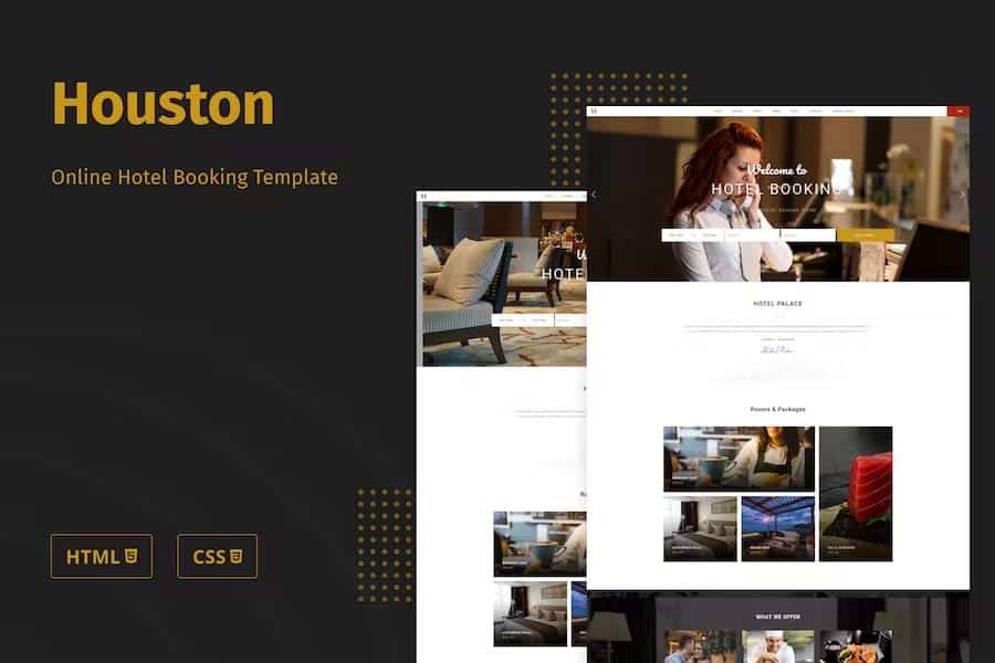 Houston - Online Hotel Booking Template
