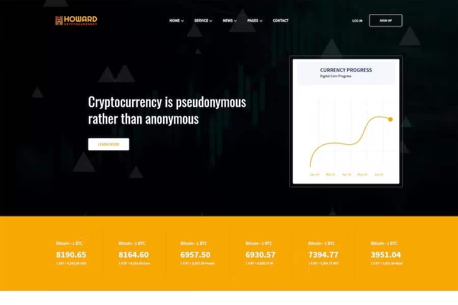 Howard - React JS Crypto Currency Template