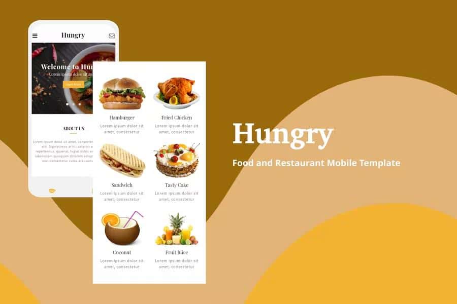 Hungry - Food and Restaurant Mobile Template