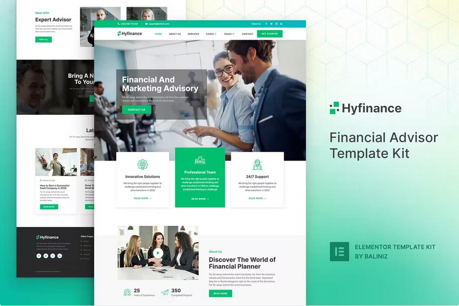 Preview image for Hyfinance - Financial Advisor Elementor Template Kit