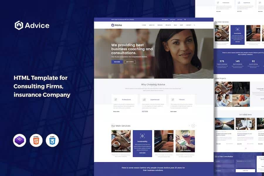 iAdvice - Business Consulting and Professional Services HTML Template