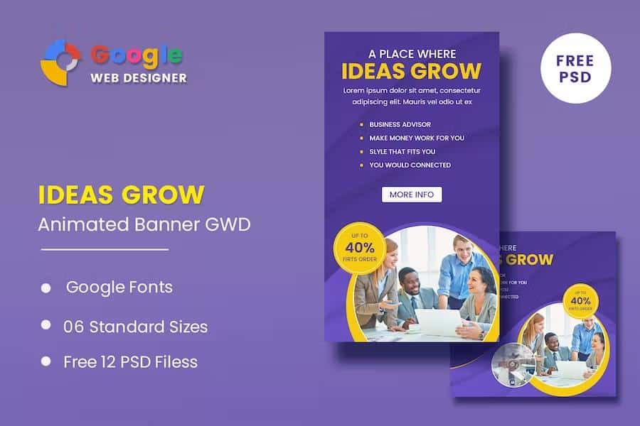 Ideas Growth Animated Banner Google Web Designer