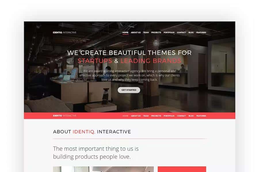 Preview image for Identiq - One Page Parallax Retina Ready Template