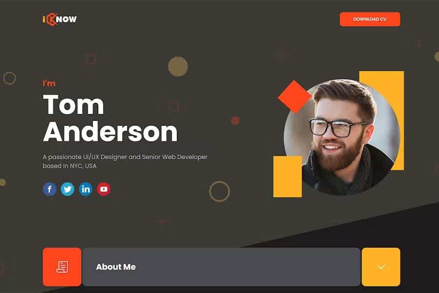 iKnow - Personal Portfolio HTML Template