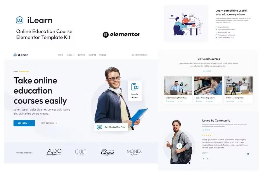 iLearn - Online Education Course Elementor Template Kit listing image