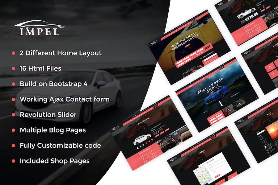 Preview image for Impel - Auto Car Responsive  HTML 5 Template
