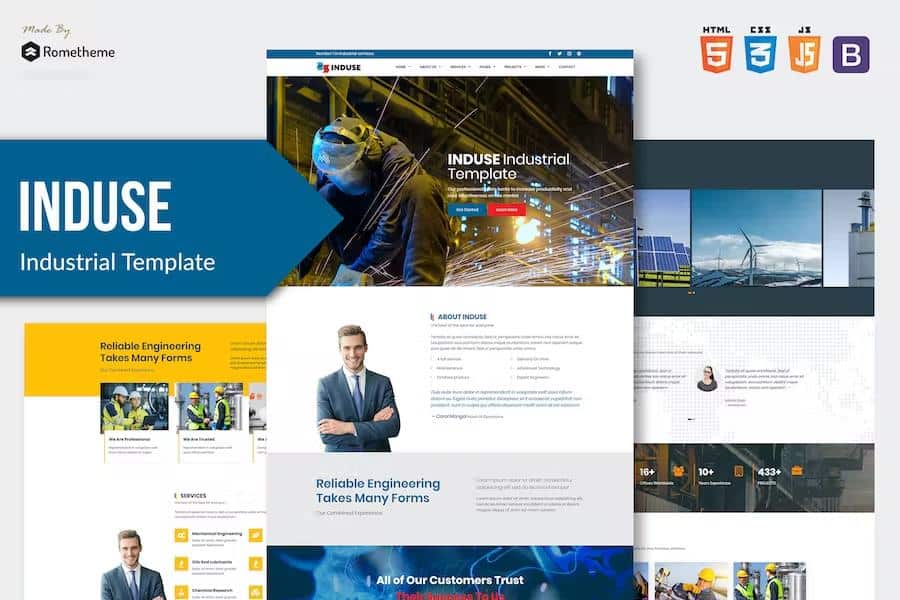 INDUSE - Industrial Services HTML Template
