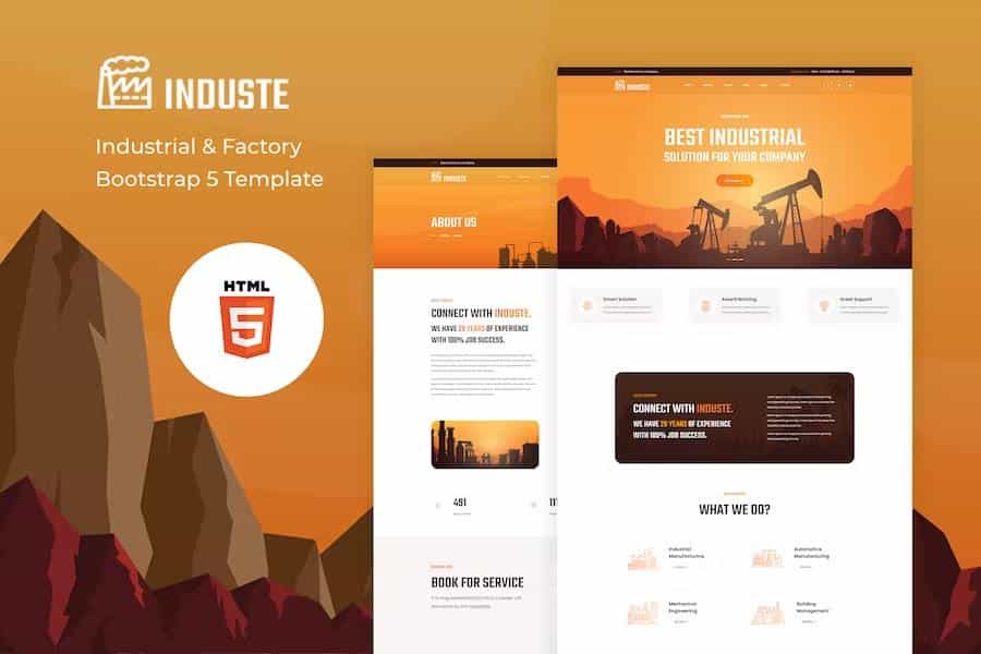 Induste - Industrial & Factory Bootstrap 5 Template