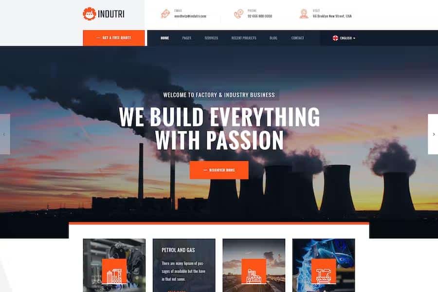 Indutri - Factory & Industrial WordPress Theme