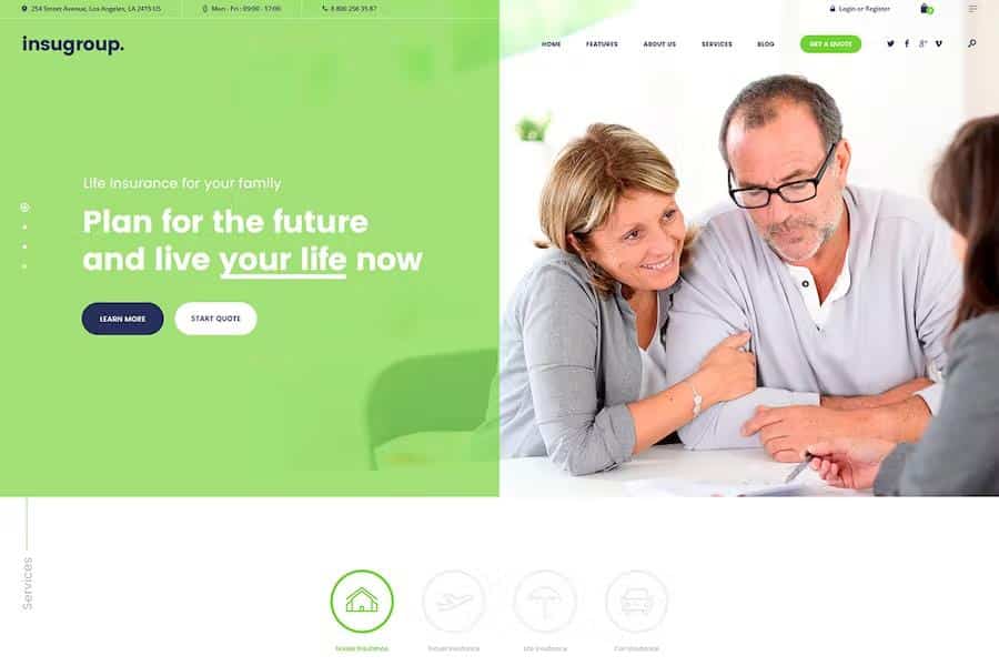 Insugroup - A Clean Insurance & Finance WordPress Theme