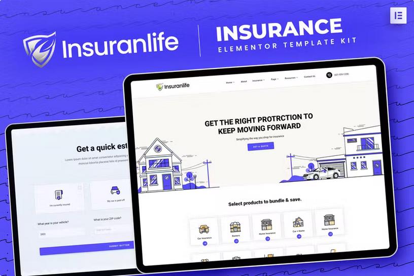 Insuranlife - Insurance Agency Elementor Template Kit