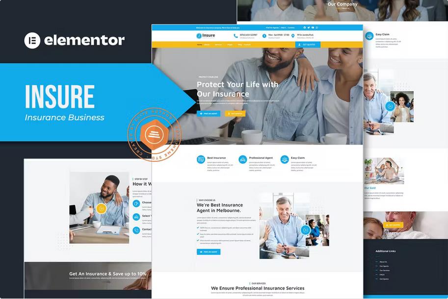Preview image for Insure - Insurance Business Elementor Template Kit