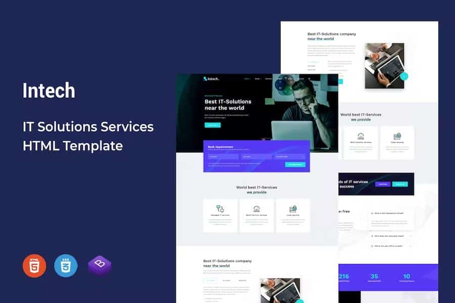 Intech - IT Solutions and Services Company Template