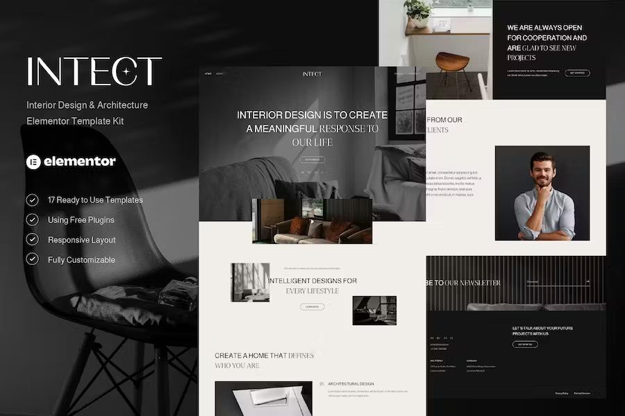 Preview image for Intect - Interior Design & Architecture Elementor Template Kit
