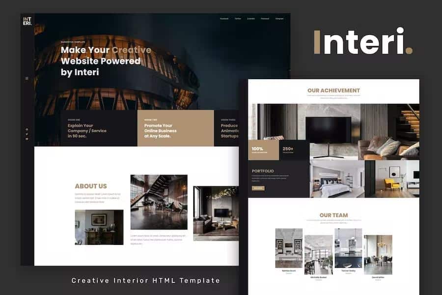 Interi - Creative Interior HTML Template product preview