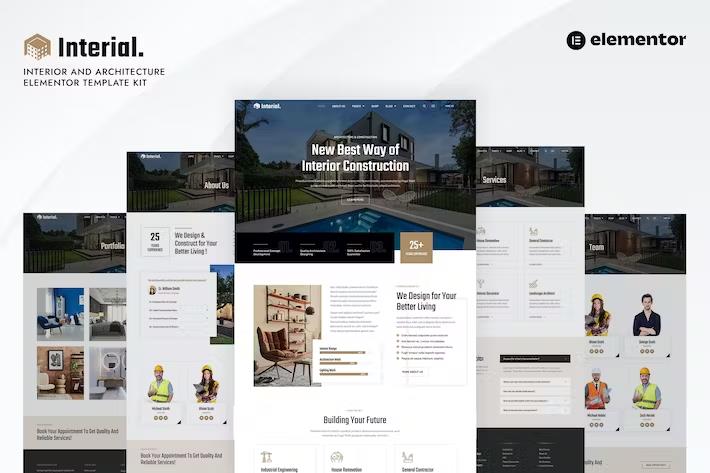 Product preview supplied for Interial - Interior & Architecture Elementor Template Kit