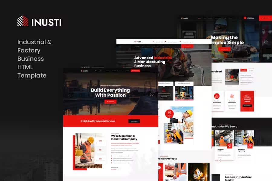 Inusti - Industrial & Factory Business HTML Template