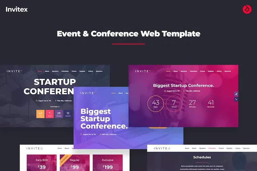 Invitex - Event and Conference Website Template