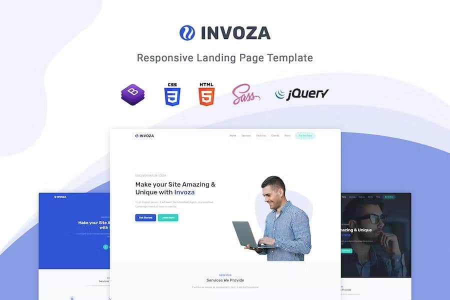 Invoza - Angular 10 Landing Page Template