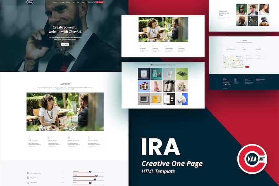 Creative One Page HTML Template - IRA