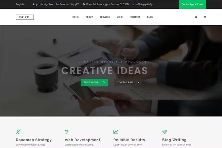 Isuzu - Creative HTML Template