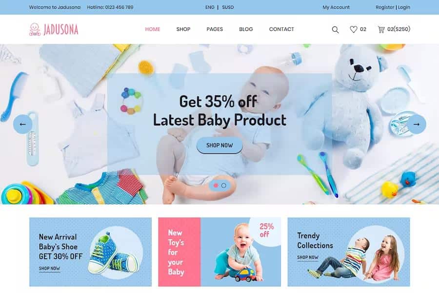 Jadusona - Baby Shop HTML Template
