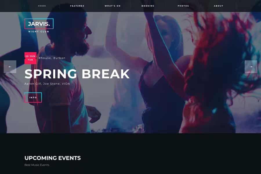 Jarvis - Night Club, Concert, Festival WordPress Theme