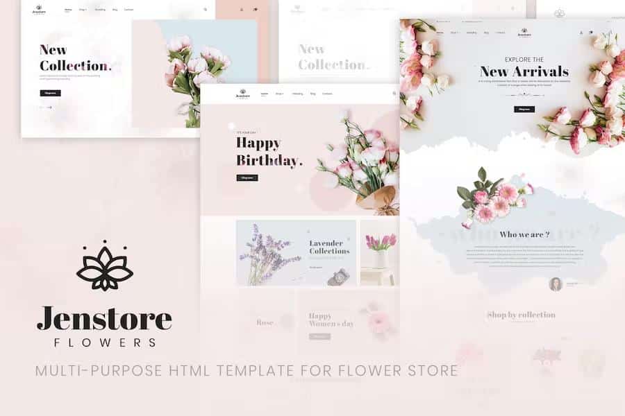 JenStore - Multi-Purpose HTML Template for Flower Store