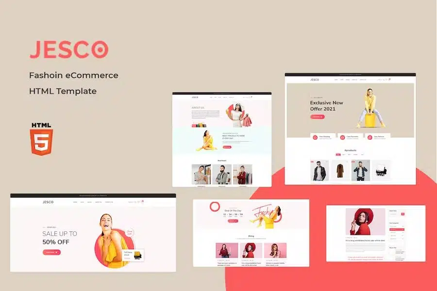 Jesco - Fashion Boutique eCommerce Website Template listing image