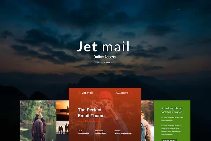 Jet mail - Responsive E-mail Template + Online Access