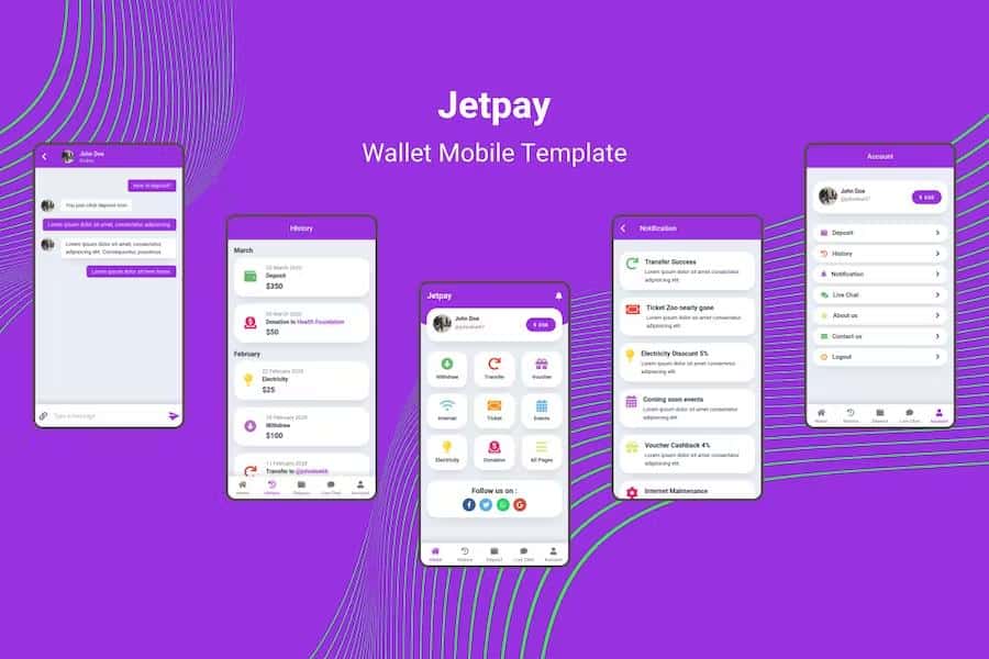 Jetpay - Wallet Mobile Template