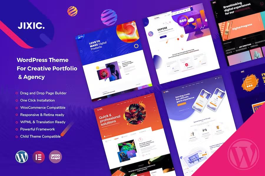 Jixic - Creative Portfolio & Agency WordPress Theme