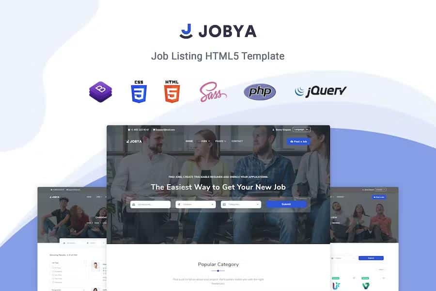 Jobya - Job Board & Job Listing HTML5 Template