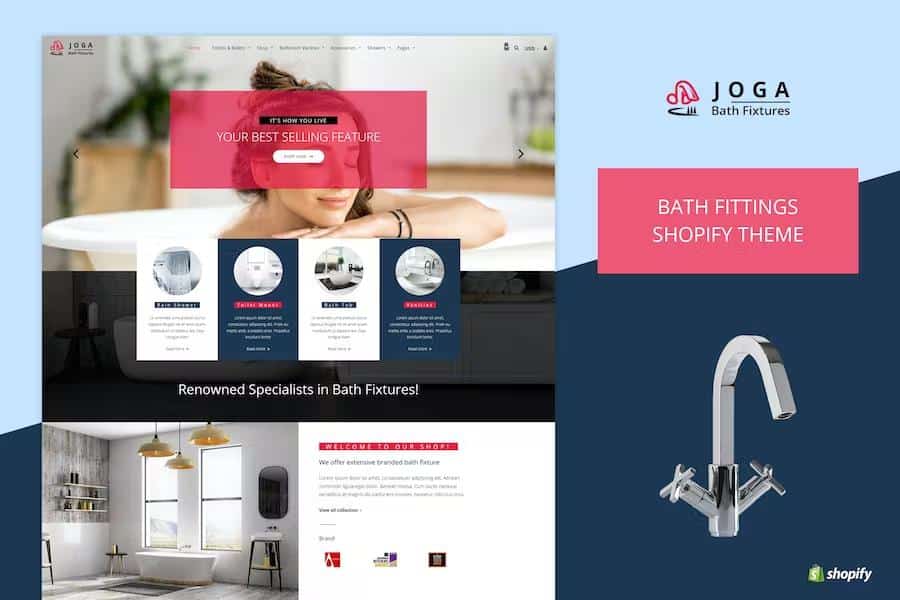 Preview image for Joga - Kitchen Store, Bathroom Furniture Shopify Theme