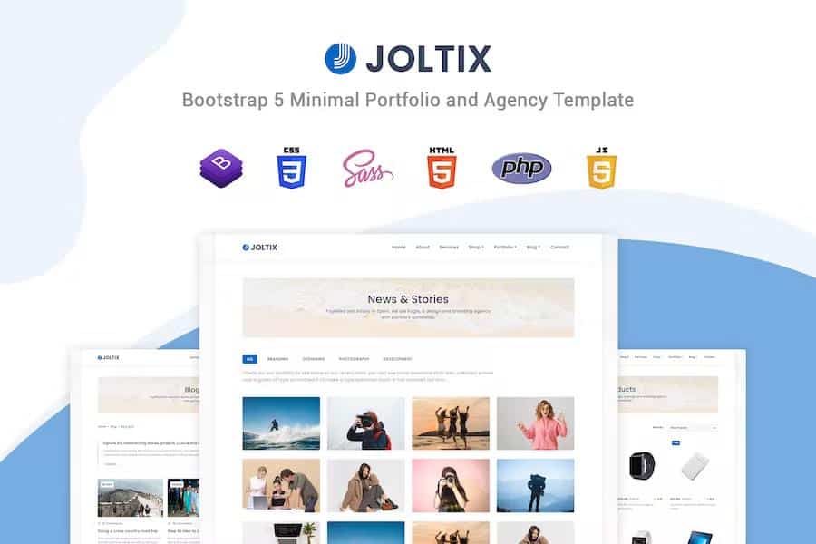 Joltix - Bootstrap 5 Minimal Portfolio and Agency Template
