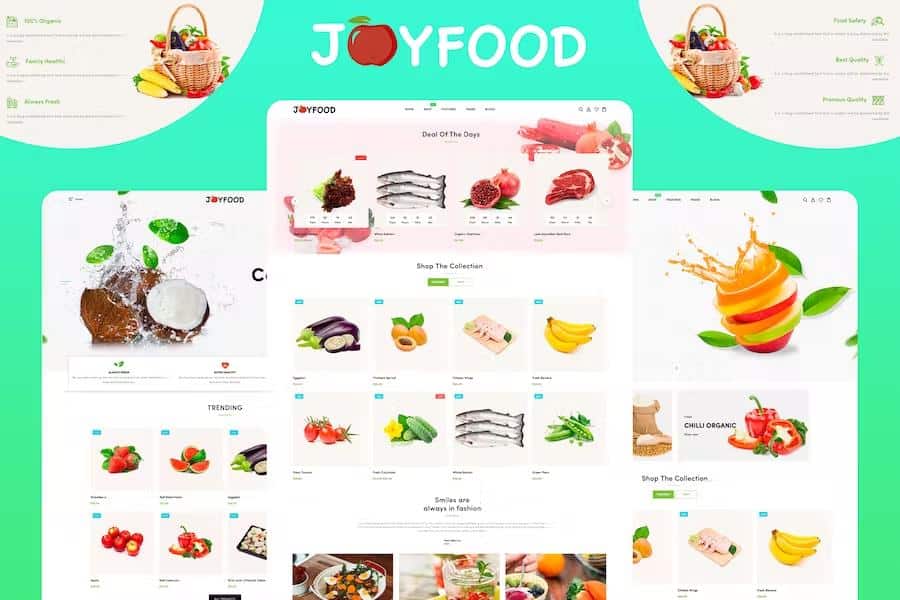 JoyFood - Grocery, Supermarket Organic Food Fruit Vegetables eCommerce Shopify Theme