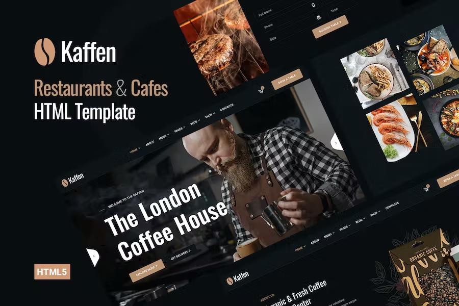 Kaffen - Restaurant HTML Template