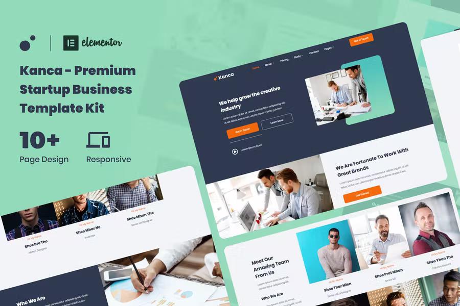 Preview image for Kanca - Startup Business Consulting Elementor Template Kit